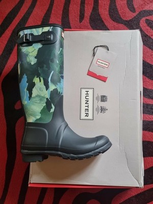   HUNTER Boots Gummistiefel 189  Festival Botanical Print 7 Stiefel 40 41 green