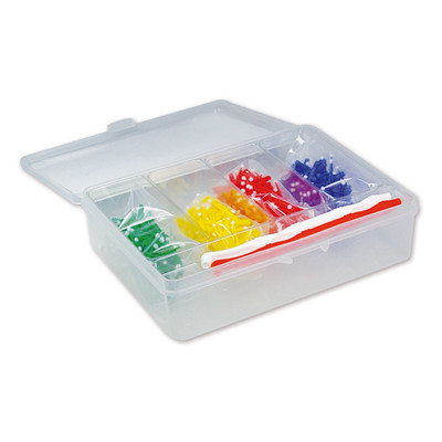 Applikator Sortiment / Micro-Tips / Set mit 4 x 100 Applikatoren + 2 Halter