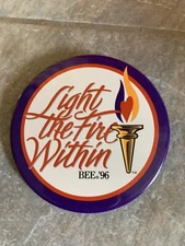 LONGABERGER Light The Fire Within BEE '96 Convention PINBACK Pin Button