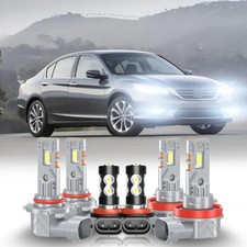 For Honda Accord 2013 2014 2015 6x Led Headlight Highlow Fog Light Kit 6000k For Honda Accord 2013 2014 2015 6x Led Headlight Highlow Fog Light Kit 6000k