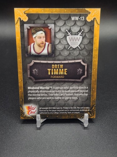 2022-23 Wild Card Matte Chase Weekend Warrior /25 Drew Timme Rookie RC Orange - Bild 4 von 4