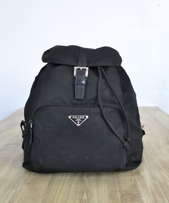 【vintage】PRADA SPORT BACKPACK Vintage PRADA Backpack Bag Sport Nylon Drawstring Black | eBay