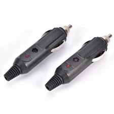 2Pcs 12V Universal Male Car Cigarette Lighter Socket Connector Plug Adapter NEW