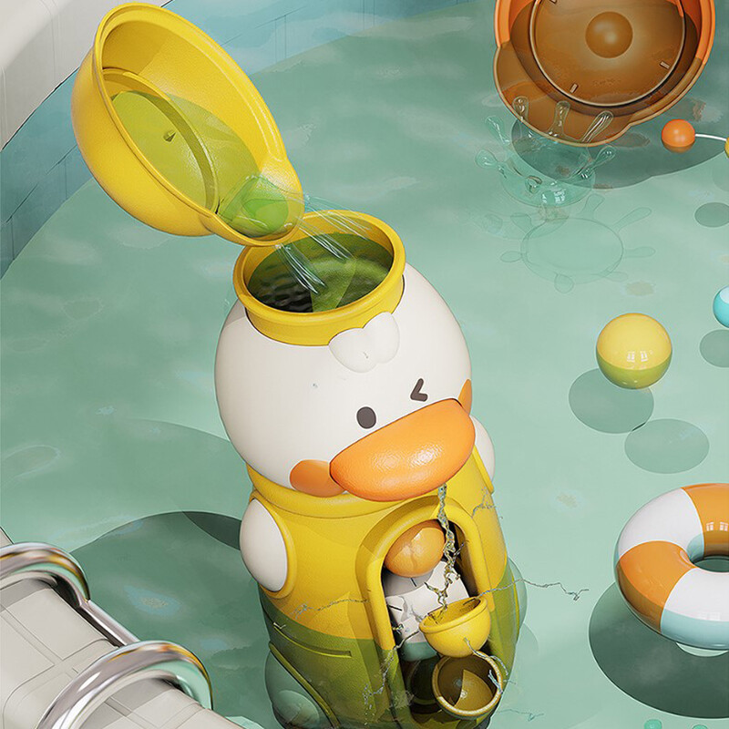 Cute Duck Elephant Baby Shower Bath Toys Children Water Play Spinner