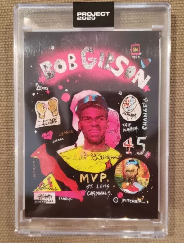 Topps PROJECT 2020  Bob Gibson by  Gregory Siff  Card  #108