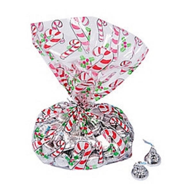 36 Candy Cane Cellophane Treat bags Christmas party supplies Wholesale