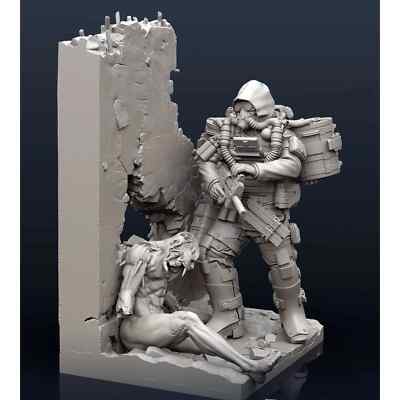 1/35 resin figure model Sci fi bio series mecha Warrior unassembled unpainted