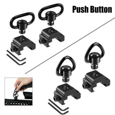 Push Button QD Quick Release Sling Swivel Adapter for 20mm Picatinny Rail Mount