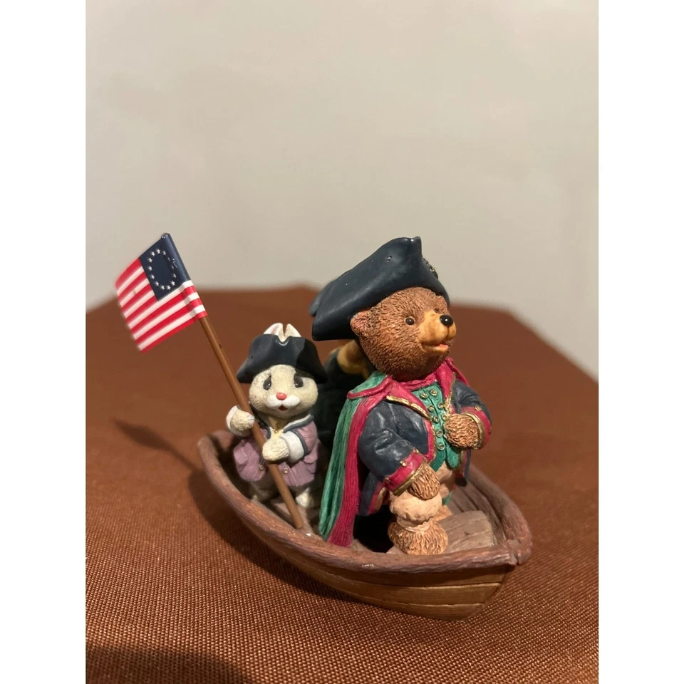 Hallmark Tender Touches Woodland Americana Patriot George 1993 Foto 3 de 4