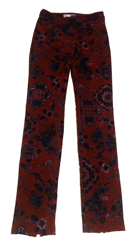 (New) Urban Outfitters Women Dark Red Rose Dress Pant Sz S With Back Zipper