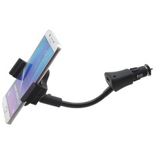 Charger Car Mount Holder DC Socket USB Port Cradle Swivel for Cell Phones