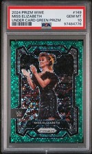 2024 Prizm WWE Miss Elizabeth #149 Undercard Green Disco 07/49 PSA 10 POP 1