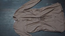 Uniqlo button up shirt Dress With Tied Waist and no collar 