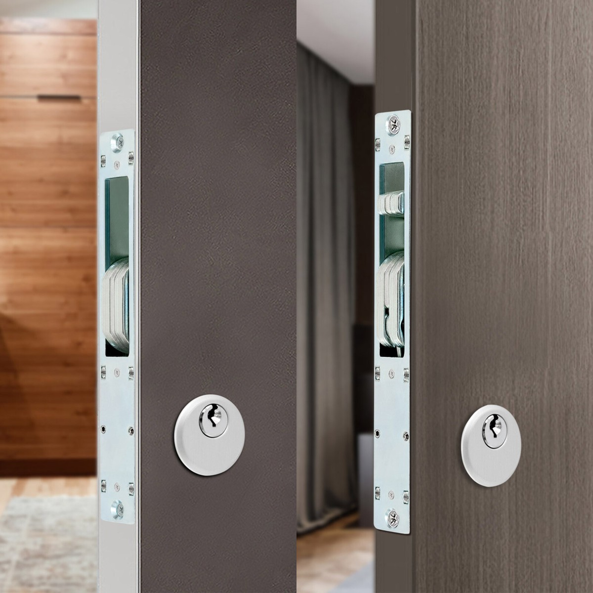 セキュリティ・セーフティ matsuhide0827 Door Security Slide Latch Lock with 12 Screws , 2 Pack