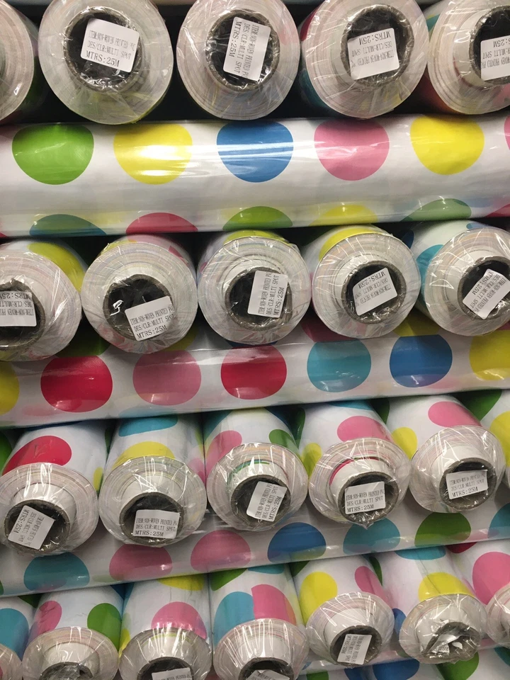 Multi Spot 2m PIECES WIPEABLE VINYL OILCLOTH PVC WIPE CLEAN TABLECLOTH - Image 4 of 4