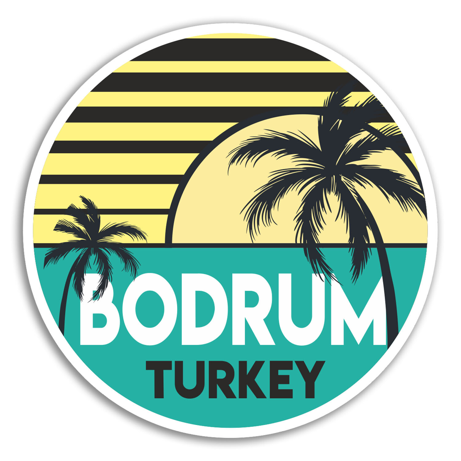 2 x 10cm Bodrum Vinyl Stickers - Turkey Fun Travel Sticker Laptop Luggage #18024