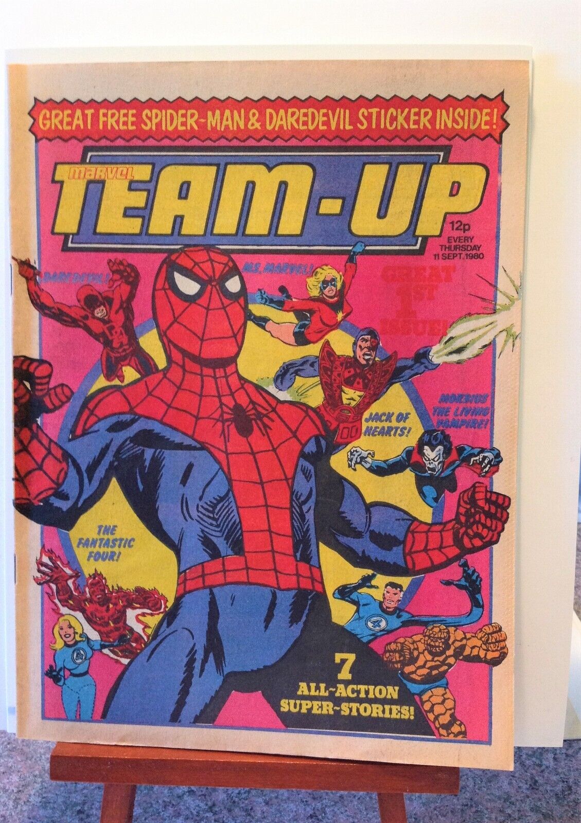 Marvel Team-Up #1 Marvel UK 1980 Spider-Man Morbius Fantastic Four Ms Marvel HTF