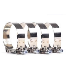 NEW 4PCS 301 Stainless Steel T Bolt Clamps Clamp ID 51mm 2" inch 48mm-56mm USA