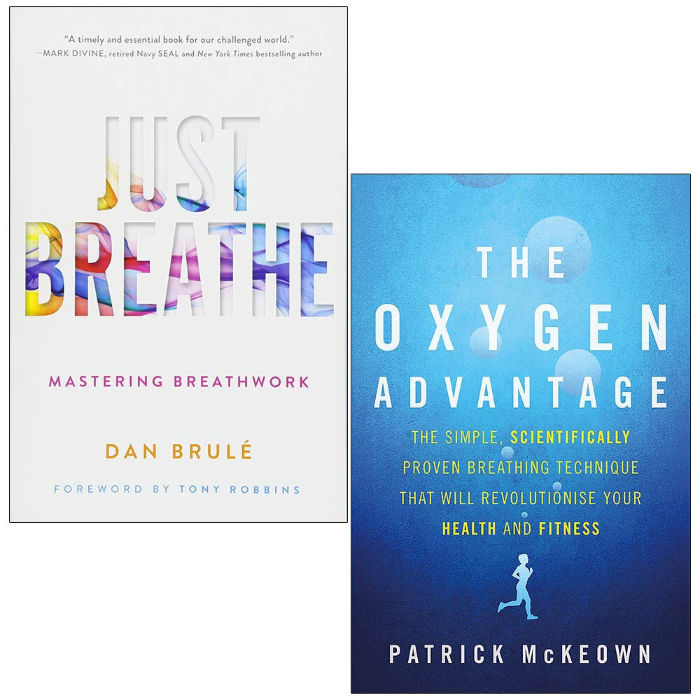 Just Breathe: Mastering Breathwork, Oxygen Advantage 2 Books Collection Set NEW