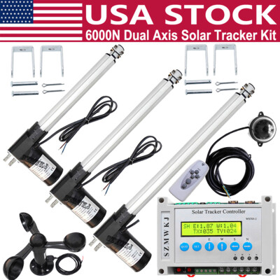 DC 12V 6000N Dual Axis Solar Tracker -Solar Panel Auto Tracking Sun ...