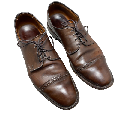 Allen Edmonds Clifton Mens Brown Leather Cap Toe Oxford Shoes Size  