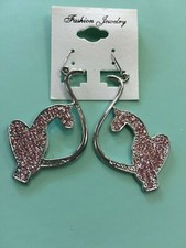 CAT KITTEN  PINK CRYSTAL STONES  WOMENS BIG S...