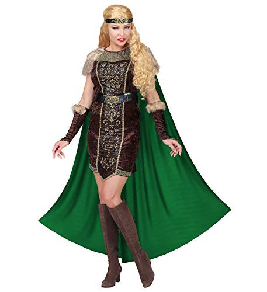 (TG. L) "VIKING" (dress with cape, belt, arm warmers, headband) - (L) - NUOVO