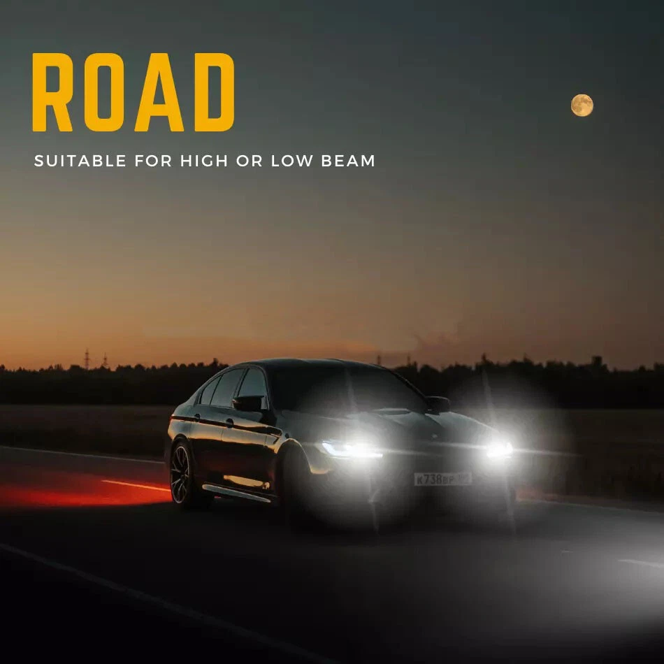 2X NIGHTEYE 50W H4 LED Headlight Bulb Light Hi/Lo Beam Kit 6500K HID Super White - Image 3 of 4