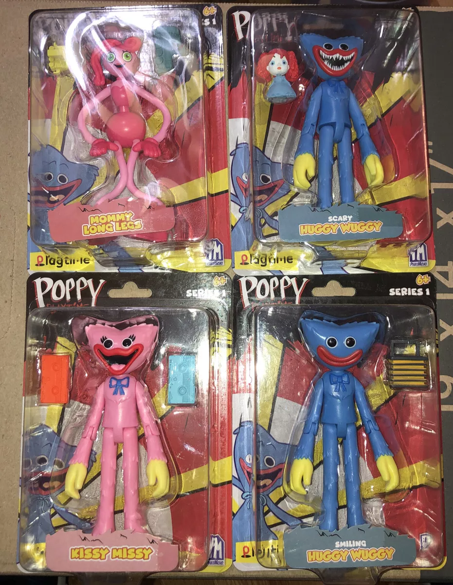 Set of 4 POPPY PLAYTIME Action Figures - Huggy Wuggy Mommy Long