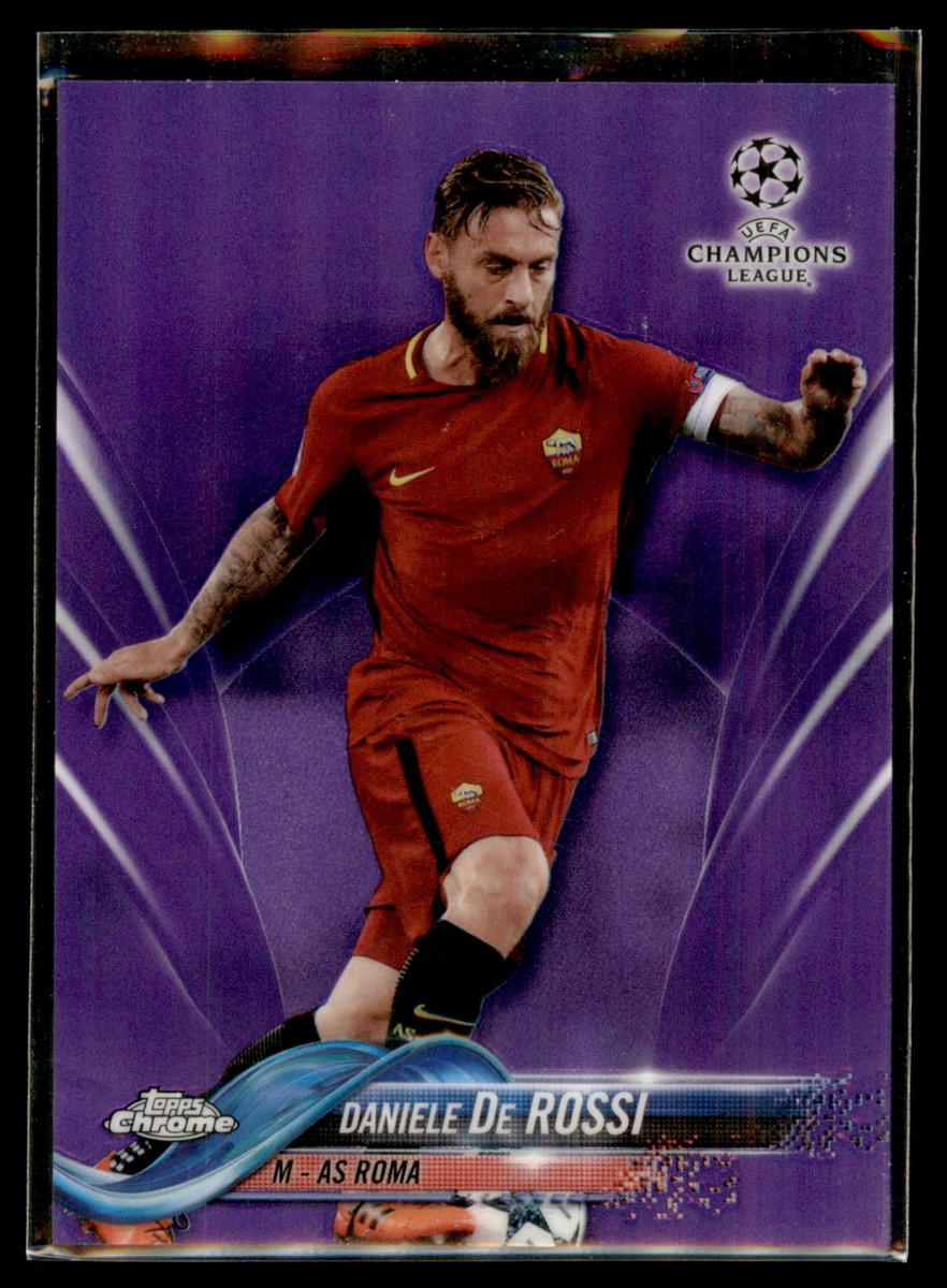 2017-18 Topps Chrome UEFA CL PURPLE REFRACTOR Daniele De Rossi
