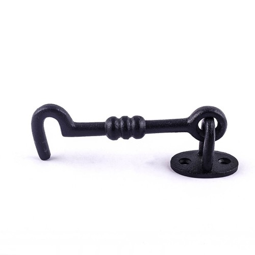Black Wrought Iron Cabin Eye Hook Garage Door Hooks Pack of 10 Renovators Supply - Picture 16 of 16