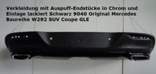 Verkleidung Stoßfänger hinten Orig MERCEDES GLE C 292 COUPE Chrom Ausp Endstück