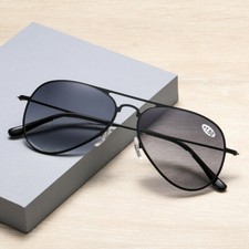 Aviator Bifocal Reading Distance Sunglasses Men UV400 Lightweight Pilot Glasses