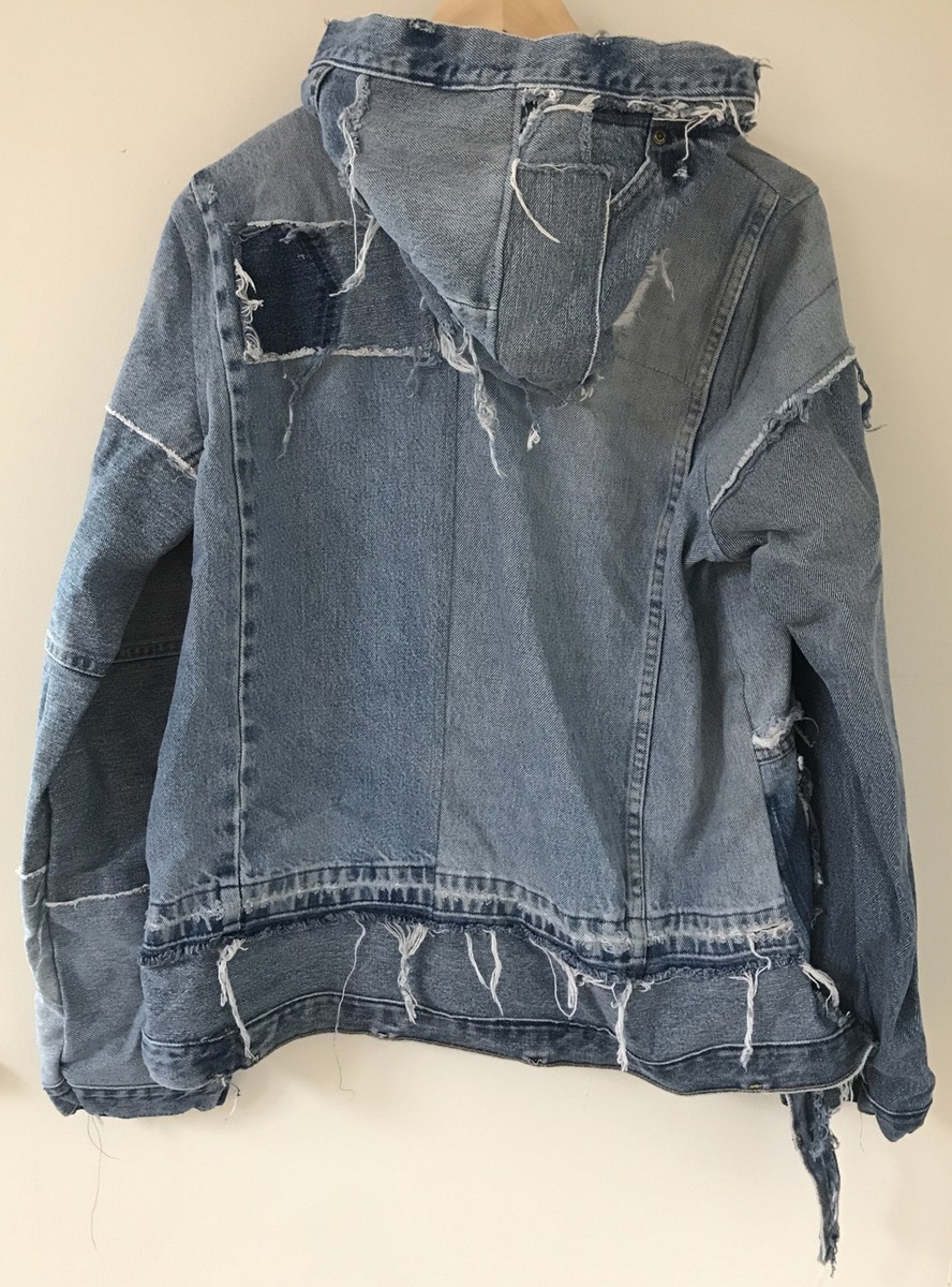 Boro Style Handmade Custom Repurposed Patchwork Denim Pullover