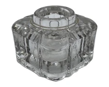 WW2 British Home Front Art Deco Style Cut Glass Made In England Inkwell