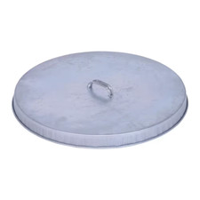 Drum Cover Steel 55 Gallon Galvanized Lid with Handle Fits Open Head Barrel