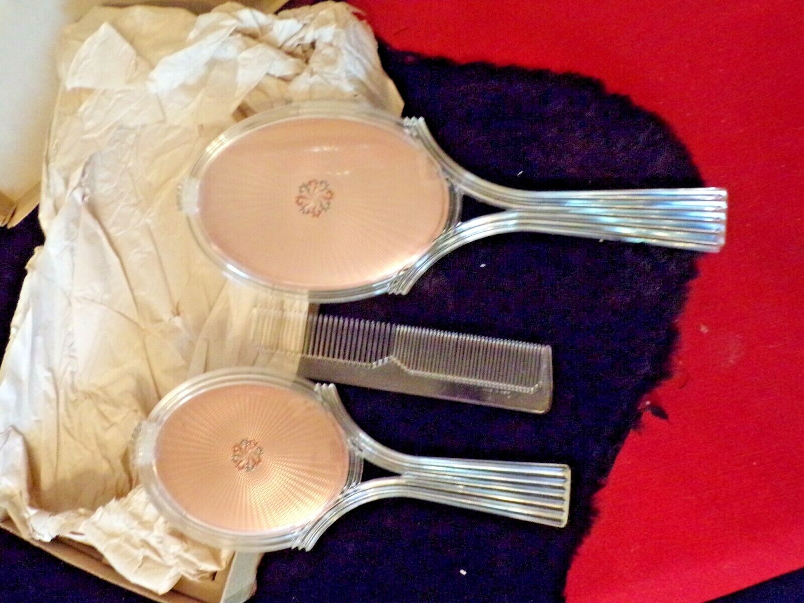 Vintage 3 Piece Plastic Vanity eBay