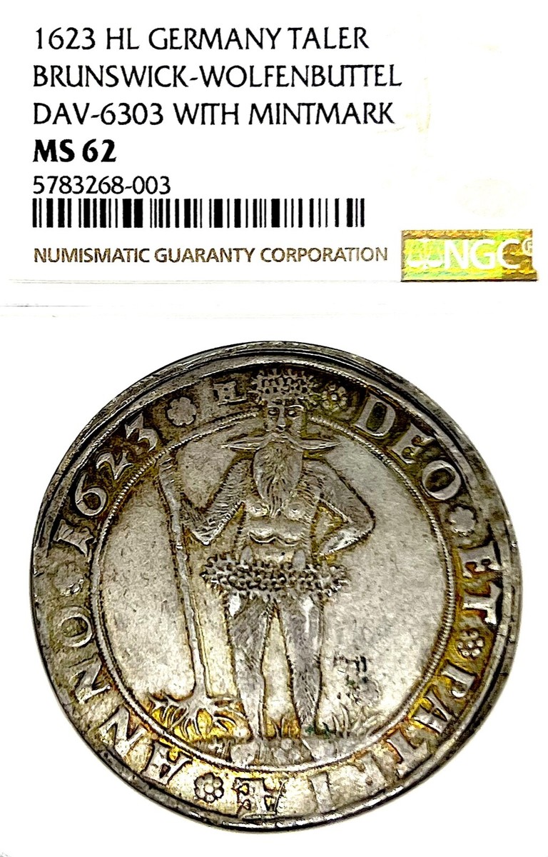 German State Brunswick-Wolfenbuttel 1623 Taler Coin Thaler