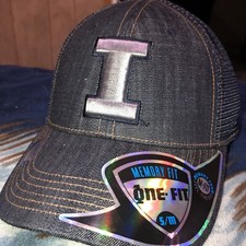 Illinois Fighting Illini Hat TotW Memory Fit Size S/M OSFM Trucker Cap