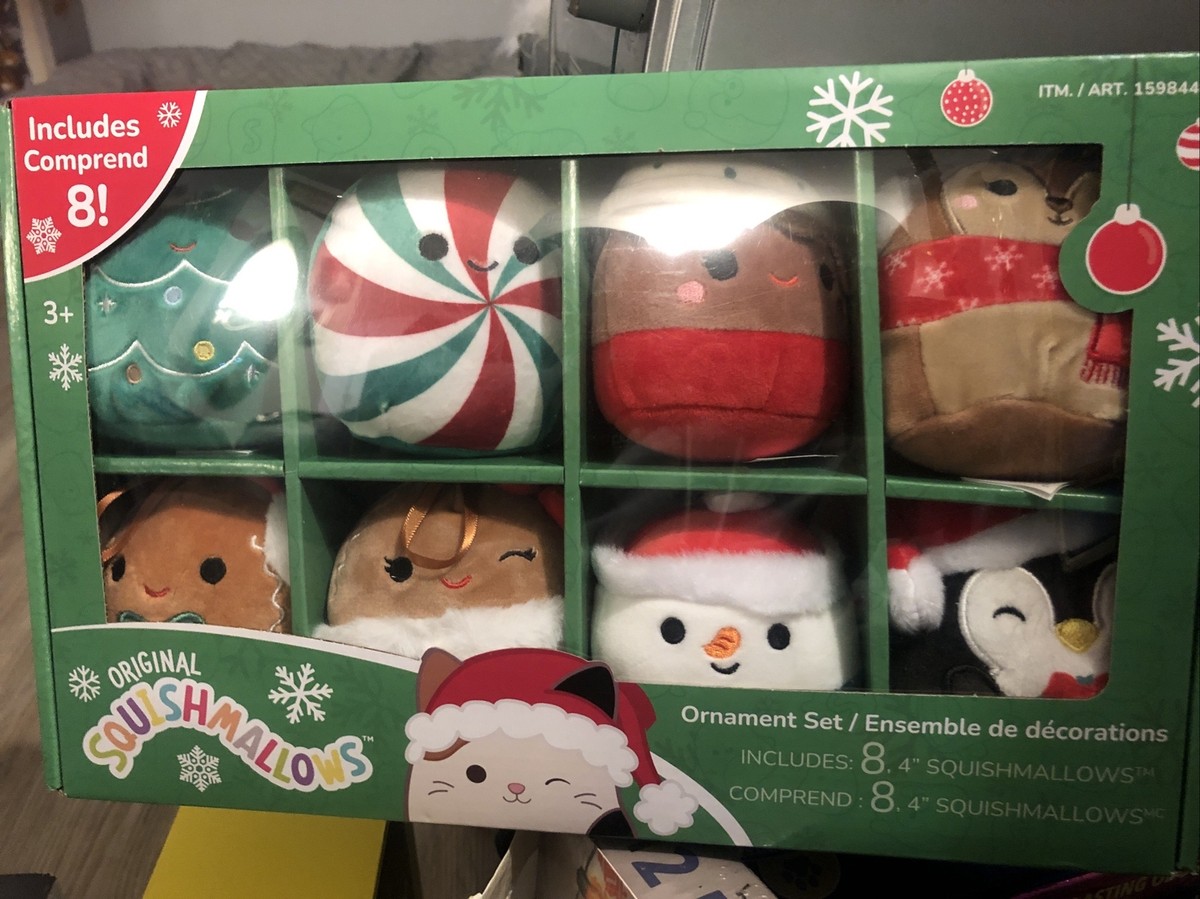 2023 Official Squishmallow 4” Ornament Holiday 8-pack