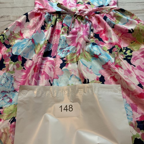 Emily West Beautiful Dress Floral Pattern Pink and Blue Youth Girls Size 10 - Picture 15 of 15