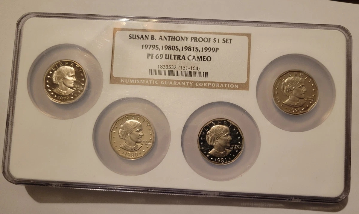 Grade PR 69 NGC 1979 Susan B Anthony Dollars (1979-1981, 1999) for