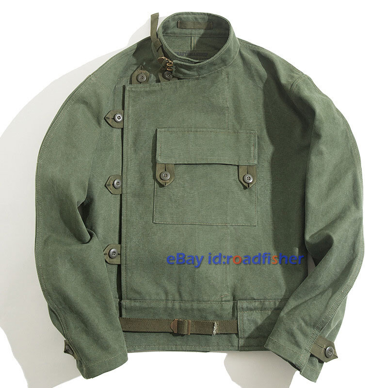 Swedish Motorcycle Jacket Men's Cotton Washed Big Pocket
