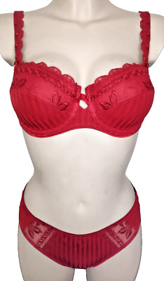 Felina Conturelle Harmonie 80404 Bügel BH Set Gr.75C UK 34C+ String S - Pomodoro