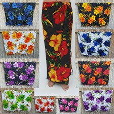 BRAND NEW FLOWER SARONG BEACH WRAP SWIM SHAWL PAREO COVER UP FREE POST / sa112