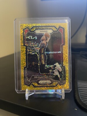 2023 Prizm Dejounte Murray #112 Gold Sparkle /24 Atlanta Hawks 