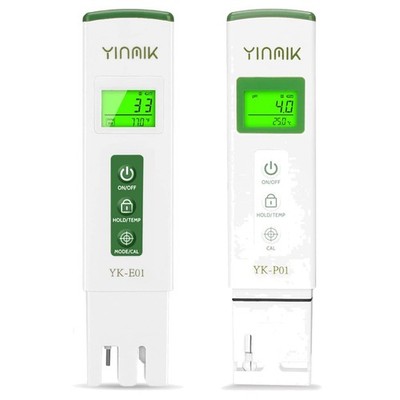 YINMIK Digitales pH Messgerät & TDS Tester Set mit Horizontalem Bildschirm