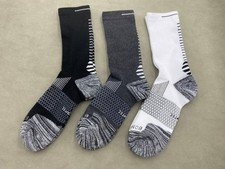 3 Pairs Bombas Men All-Purpose Performance Calf Socks Size XL Black White Gray