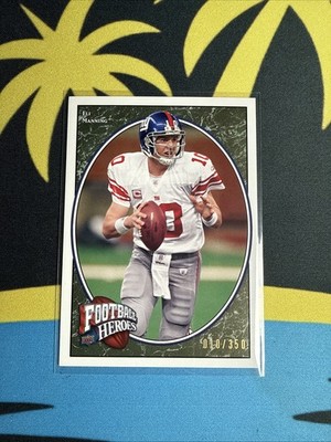 2008 Upper Deck Football Heroes Green #42 Eli Manning New York Giants SP /350