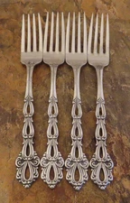Oneida Chandelier Set of 4 Dinner Forks Community Stainless Flatware Lot E